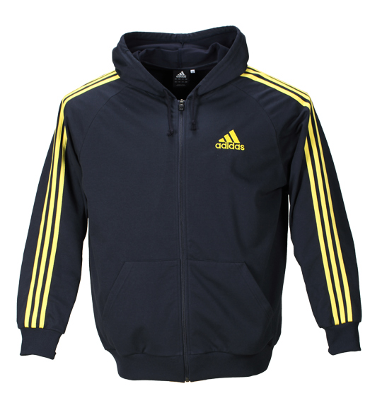adidas フルジップパーカー ネイビー