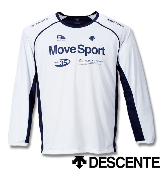 DESCENTE ドライトランスファー長袖Tシャツ ホワイト