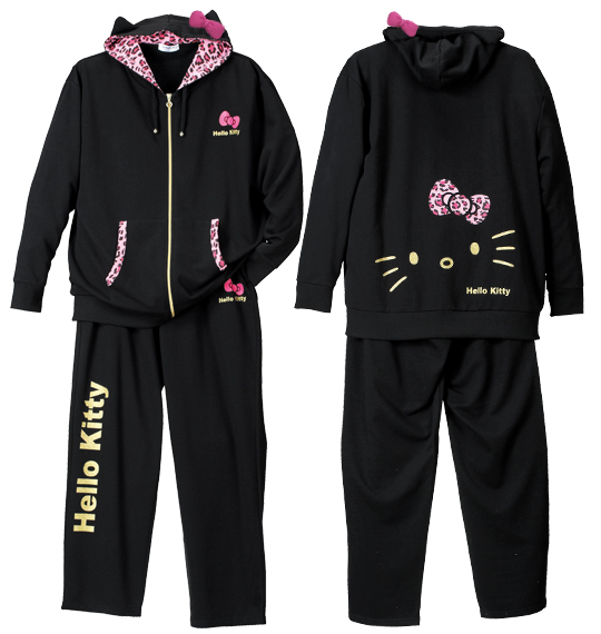 HELLO KITTY フルジップパーカーセット ブラック