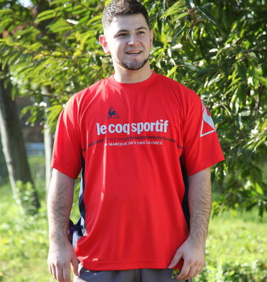 LE COQ SPORTIF 半袖Tシャツ レッド