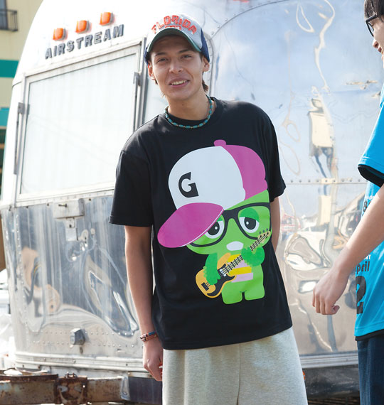 GACHAPIN×MUKKU 半袖Tシャツ ブラック