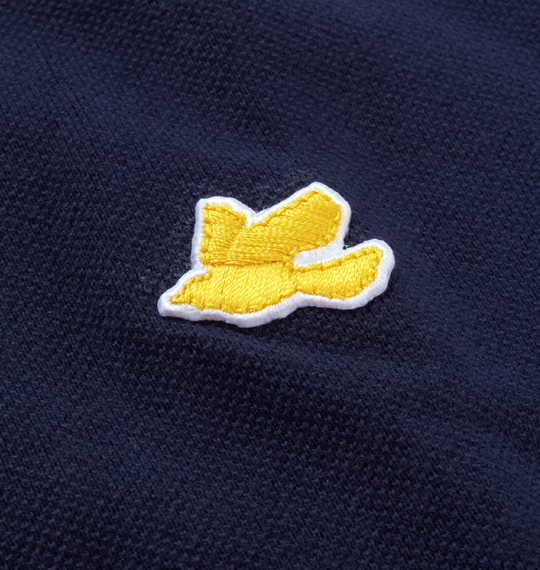 DICKIES 配色切替半袖ポロシャツ ネイビー×レッド