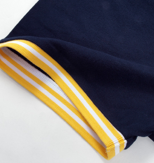 DICKIES 配色切替半袖ポロシャツ ネイビー×レッド