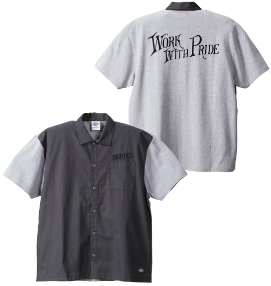 DICKIES フルオープン半袖ポロシャツ モクグレー
