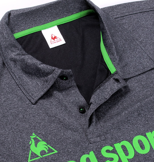 LE COQ SPORTIF 半袖ポロシャツ チャコール