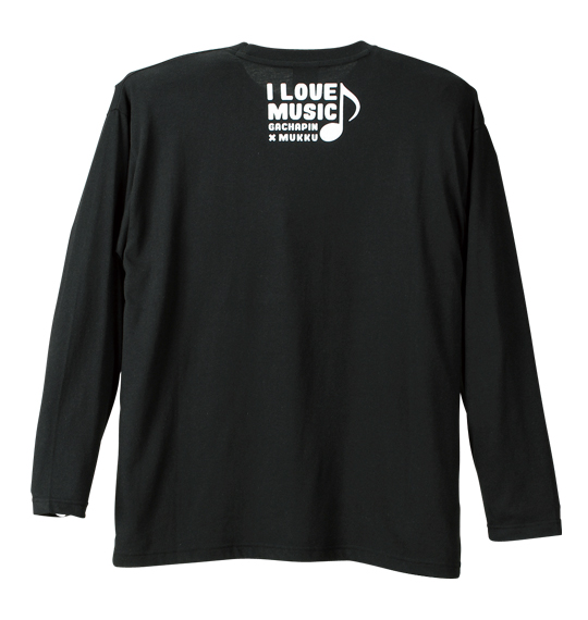 GACHAPIN×MUKKU 長袖Tシャツ ブラック