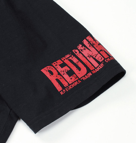 新日本プロレス オカダ選手RED INK柄半袖Tシャツ ブラック