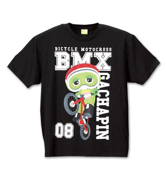 GACHAPIN×MUKKU 半袖Tシャツ ブラック