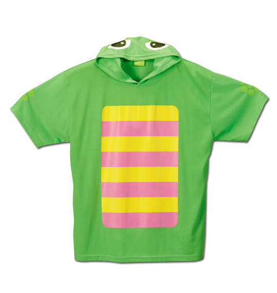 GACHAPIN×MUKKU 半袖Tパーカー+ハーフパンツ グリーン