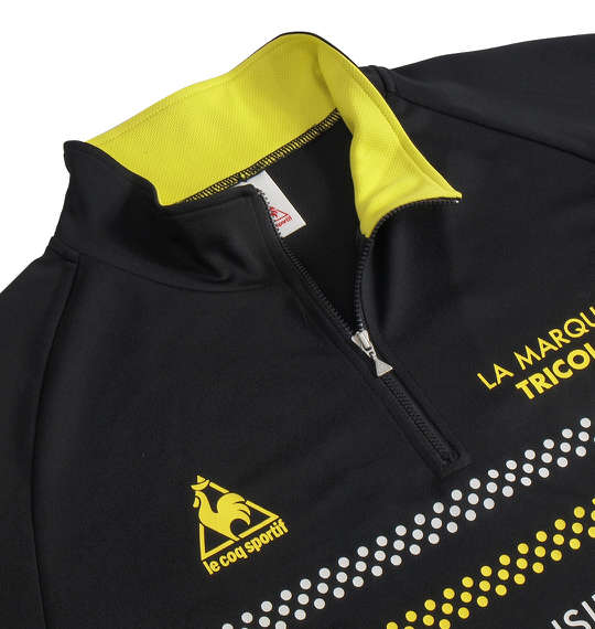 LE COQ SPORTIF ハーフジップ半袖シャツ ブラック