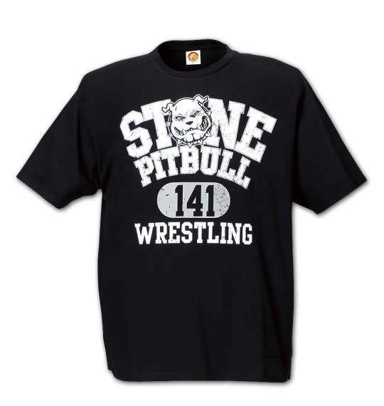 新日本プロレス 石井選手レスリングピットブル半袖Tシャツ ブラック