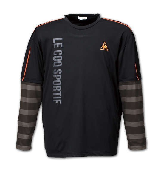 LE COQ SPORTIF レイヤード風長袖Tシャツ ブラック