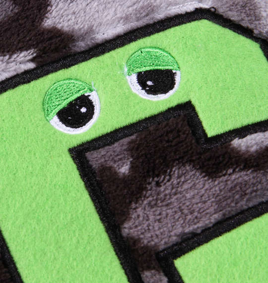 GACHAPIN×MUKKU ボアフルジップパーカー グレー系カモフラ柄