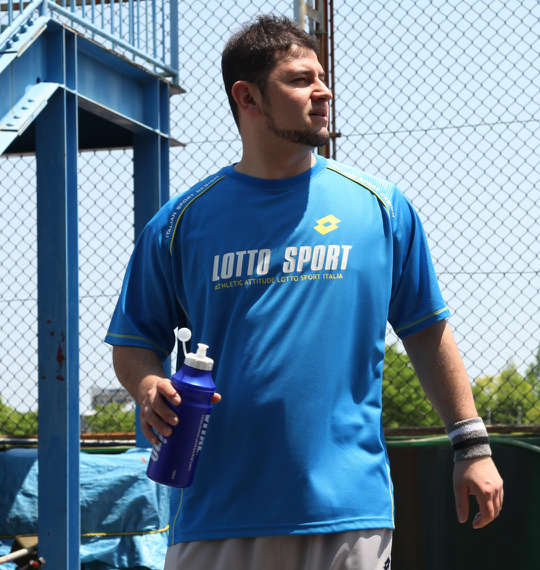 lotto DRYメッシュ半袖Tシャツ ブルー
