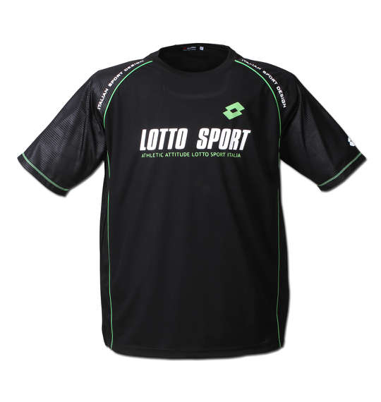 lotto DRYメッシュ半袖Tシャツ ブラック