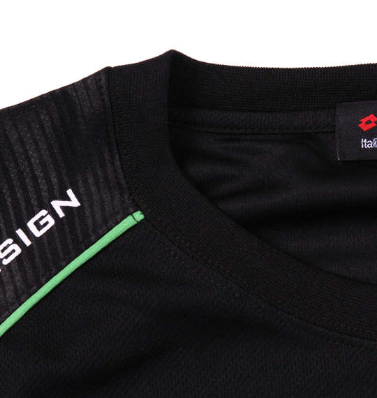 lotto DRYメッシュ半袖Tシャツ ブラック