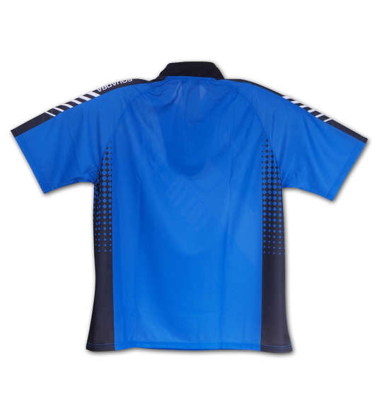 lotto DRYメッシュ半袖ハーフジップシャツ ブルー