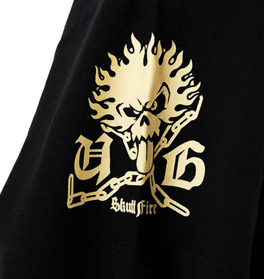 新日本プロレス 真壁選手SKULL FIRE too Sweet半袖Tシャツ ブラック