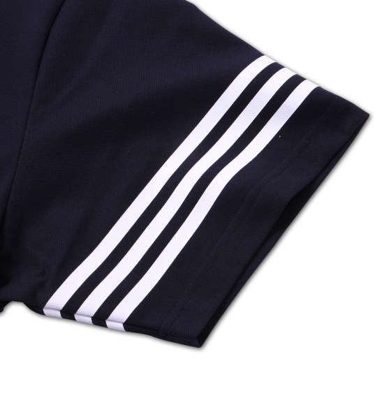 adidas golf エンブレム半袖ポロシャツ ネイビー