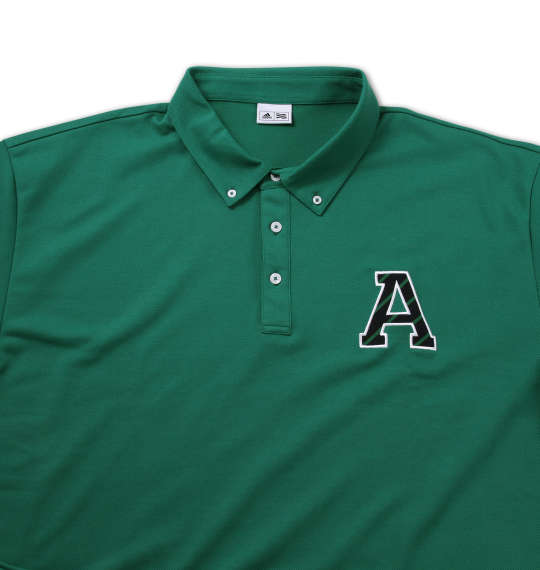 adidas golf エンブレム半袖ポロシャツ グリーン
