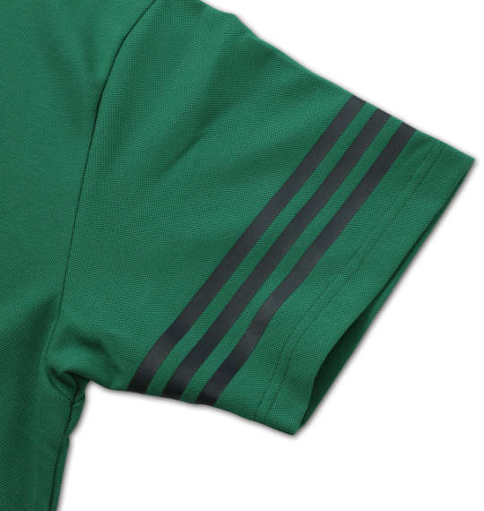 adidas golf エンブレム半袖ポロシャツ グリーン