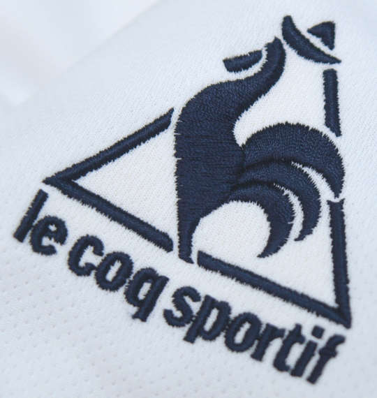 LE COQ SPORTIF ハーフジップ半袖シャツ ホワイト