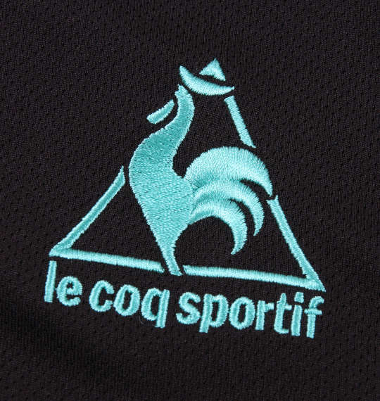 LE COQ SPORTIF ハーフジップ半袖シャツ ブラック