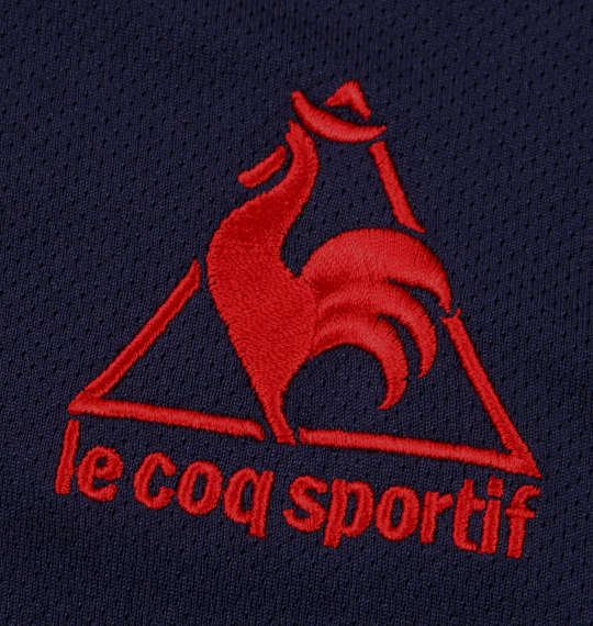 LE COQ SPORTIF ハーフジップ半袖シャツ ネイビー
