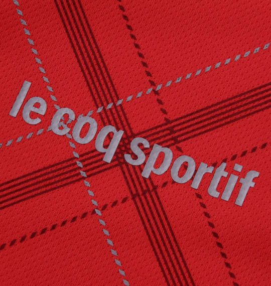 LE COQ SPORTIF サンスクリーン半袖ポロシャツ スカーレット