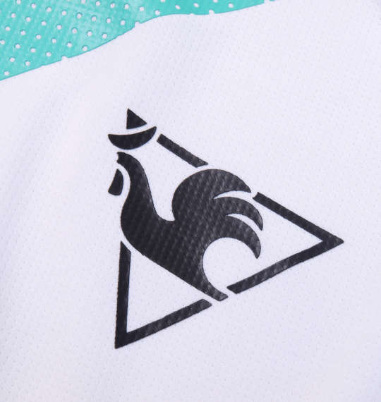 LE COQ SPORTIF サンスクリーン半袖Tシャツ ホワイト×ブラック