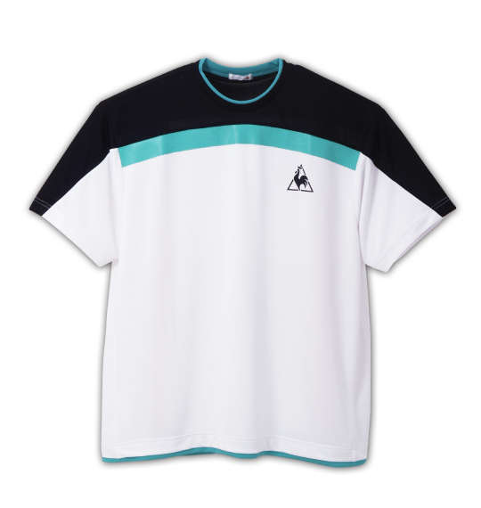 LE COQ SPORTIF サンスクリーン半袖Tシャツ ホワイト×ブラック
