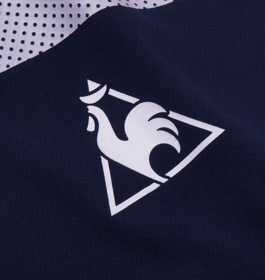 LE COQ SPORTIF サンスクリーン半袖Tシャツ ネイビー×ブラック