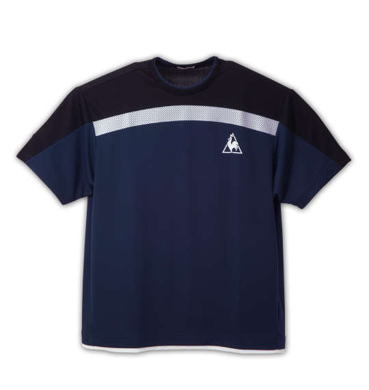 LE COQ SPORTIF サンスクリーン半袖Tシャツ ネイビー×ブラック