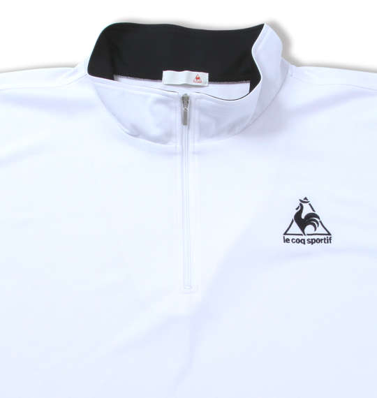 LE COQ SPORTIF ハーフジップ半袖シャツ ホワイト
