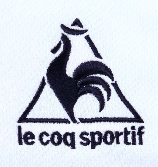 LE COQ SPORTIF ハーフジップ半袖シャツ ホワイト