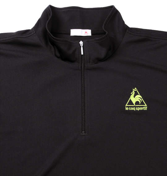 LE COQ SPORTIF ハーフジップ半袖シャツ ブラック