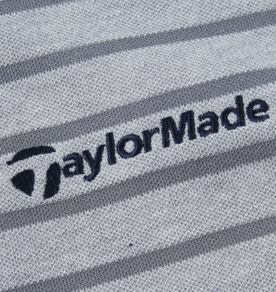 TaylorMade メランジボーダー半袖シャツ グレー