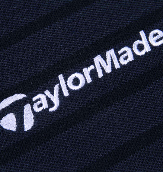 TaylorMade メランジボーダー半袖シャツ ネイビー