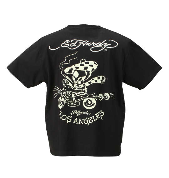 Ed Hardy 半袖Tシャツ ブラック×ベージュ