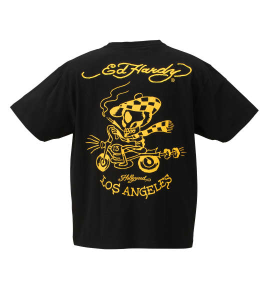 Ed Hardy 半袖Tシャツ ブラック×イエロー