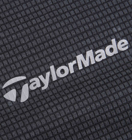 TaylorMade コンビネーションジップモックシャツ ブラック杢