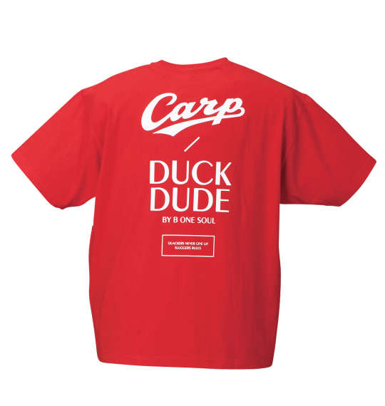 b-one-soul 広島東洋カープ×DUCK DUDE「ALL FACE」半袖Tシャツ レッド