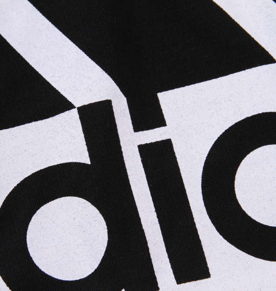 adidas ビッグスクエアロゴ半袖Tシャツ ブラック