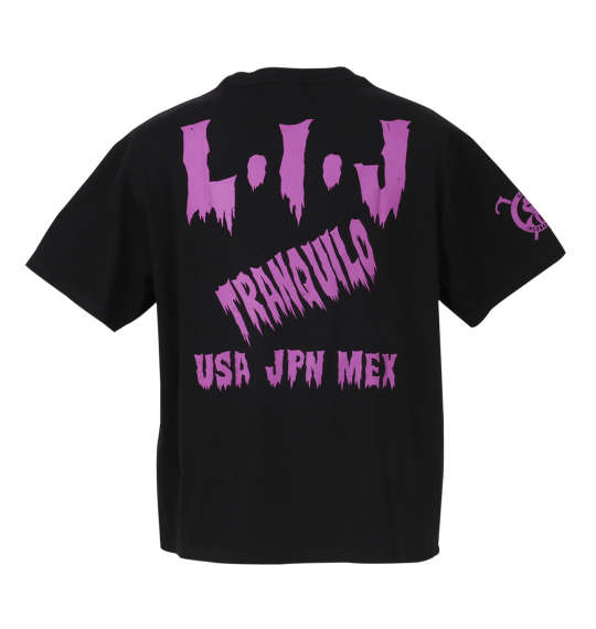 新日本プロレス ロス・インゴベルナブレス・デ・ハポン半袖Tシャツ ブラック×パープル