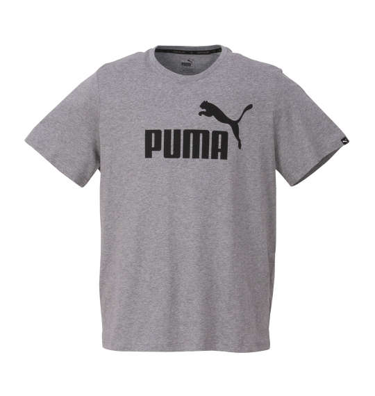 PUMA エッセンシャルNO.1ロゴ半袖Tシャツ ミディアムグレーヘザー