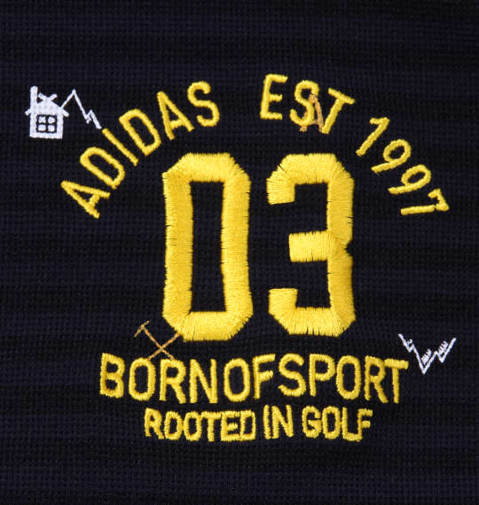 adidas golf マウンテンモノグラム半袖B.Dシャツ ネイビー