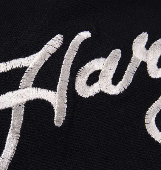 Ed Hardy 鹿の子刺繍&プリント半袖ポロシャツ ブラック