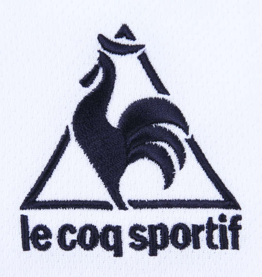 LE COQ SPORTIF エアロドライニットハーフジップ半袖シャツ ホワイト