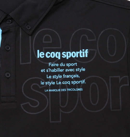 LE COQ SPORTIF ドライピンメッシュ半袖B.Dポロシャツ ブラック