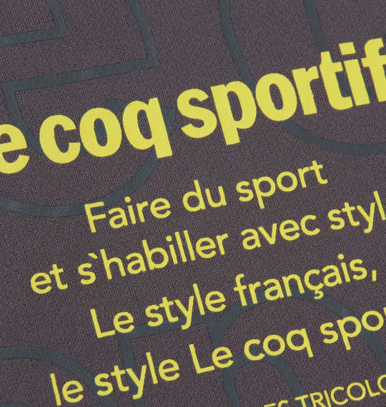 LE COQ SPORTIF ドライピンメッシュ半袖B.Dポロシャツ チャコール